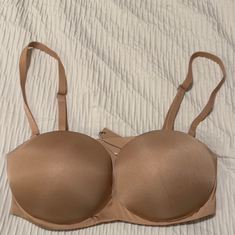 SKIMS BRA new,  Tan multi adjustable steps and strapless
